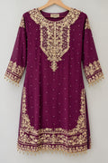 Zardozi Embellished Plum Kurta